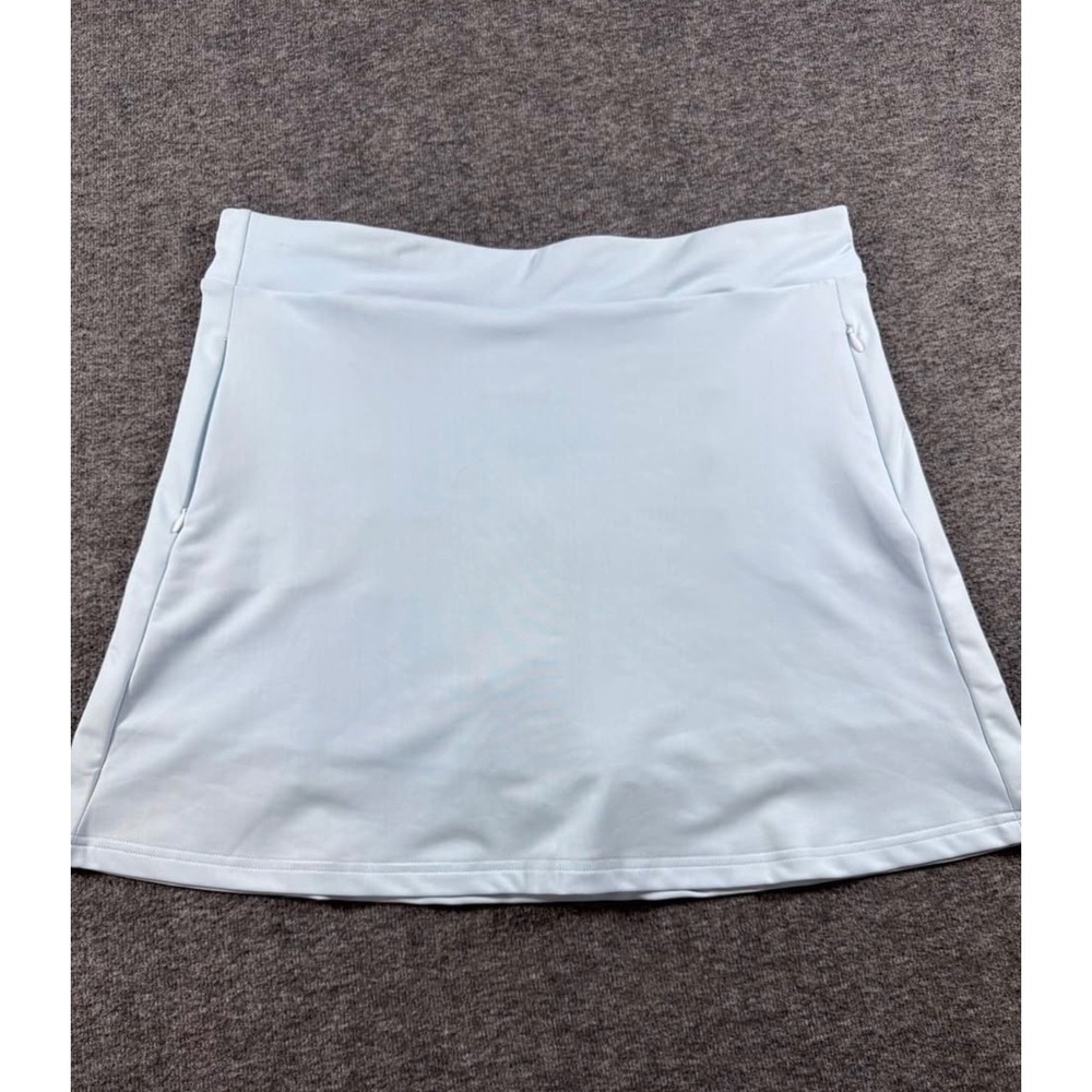 Smith & Quinn Womens Light Blue Athletic Golf Tennis Skort Zipper Pockets